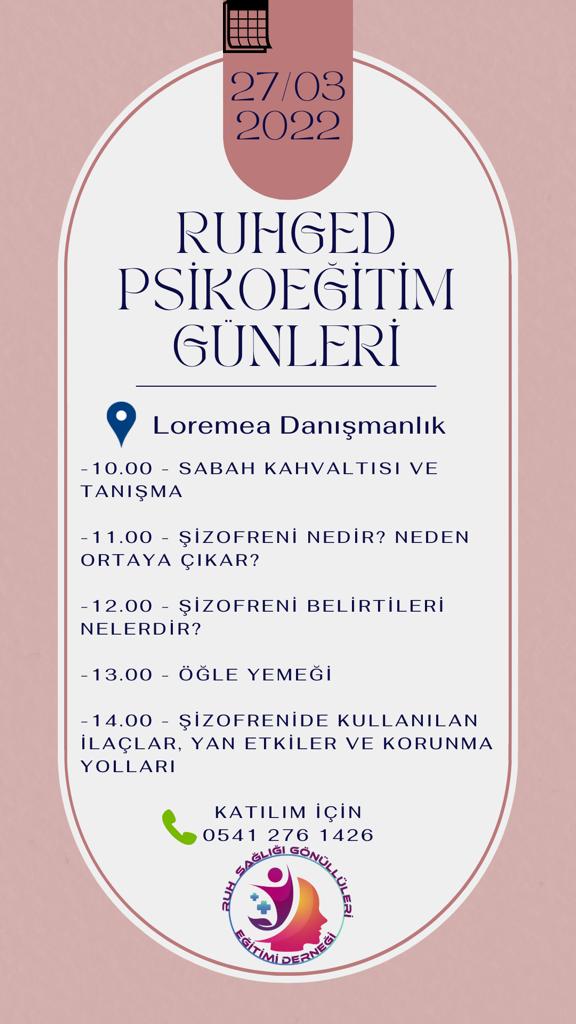 RUHGED PSİKOEĞİTİM GÜNLERİ